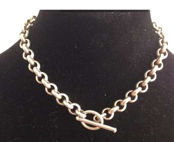 **WoW ** Awesome (20.3gr.) 925 Sterling Silver Belcher  Toggle Clasp Neck Chain